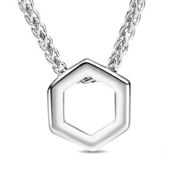 Pandora Hexagon Sparkling Necklace 